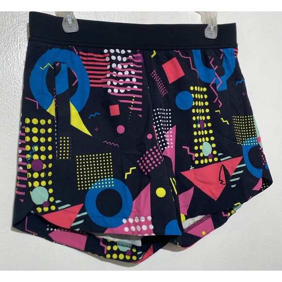 Womens Tachuntfish Shorts Size Medium Geometric Print Retro Athletic Performance - Picture 3 of 8